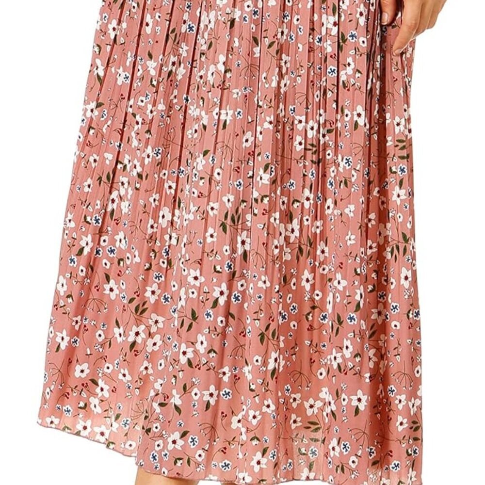 Pleated Midi Skirts for Women with Pockets, Elastic High Waisted Skirt Reg & Plu